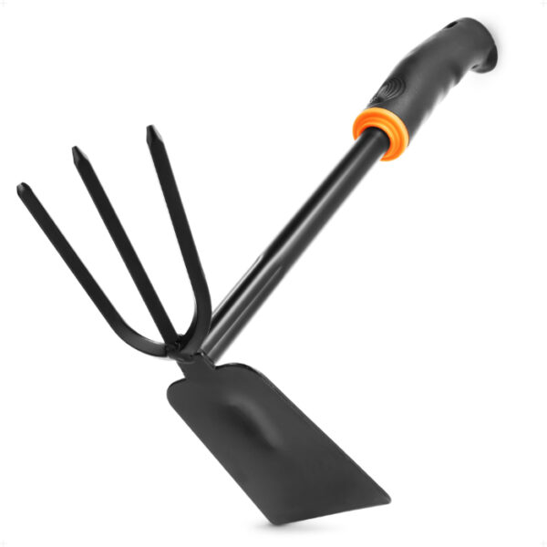 Gardening Tools 10* inch 2-in-1 Steel Anti Slip Grip Garden Rake Hoe