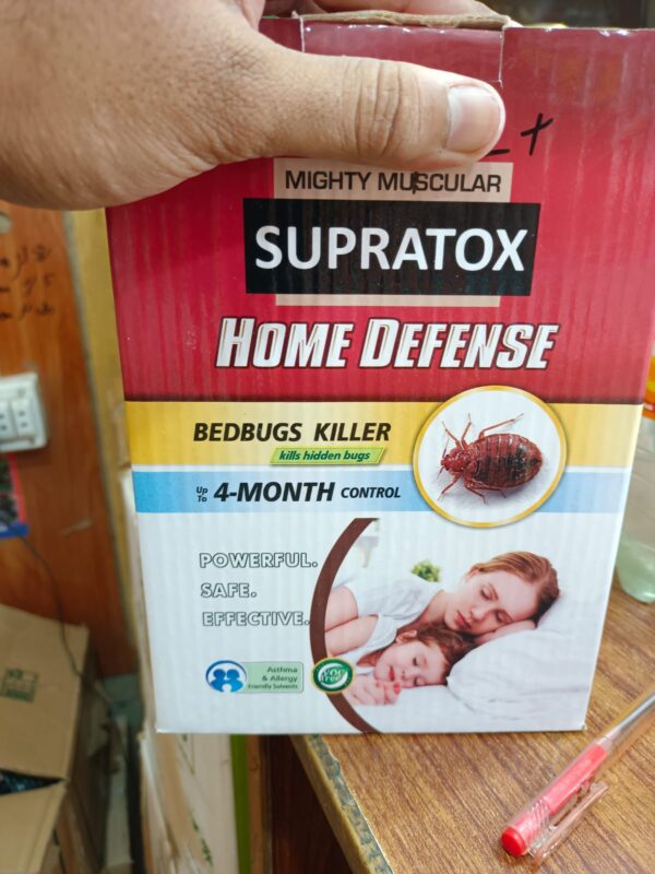 Supratox for the control of bedbugs and mosquitoes.